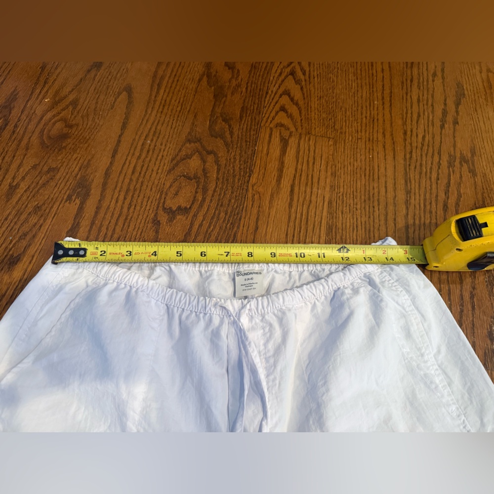No Boundaries White Lightweight Windbreaker Cargo Pants - Picture 4 of 6